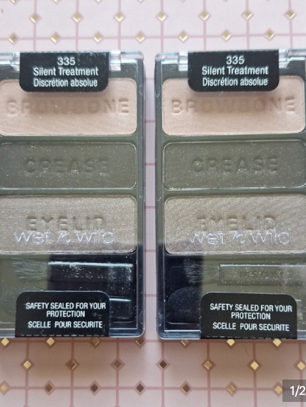 2 wet n wild Silent Treatment Eyeshadow Trio — Brown Sparkle and Neutral Tones